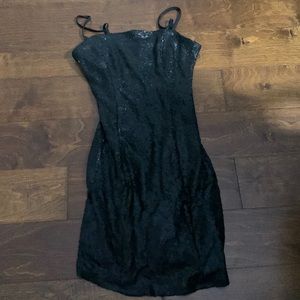 Black mini dress